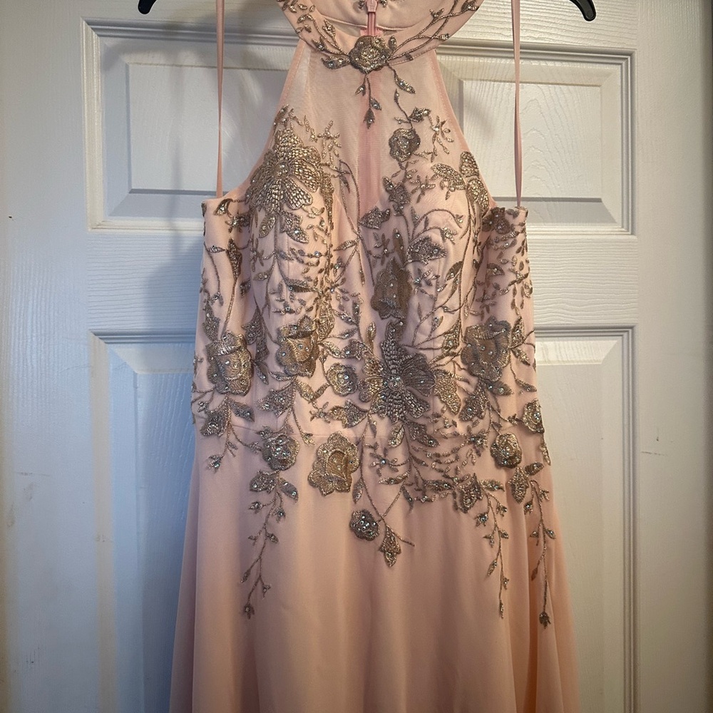 Long light pink dress, size 8.
